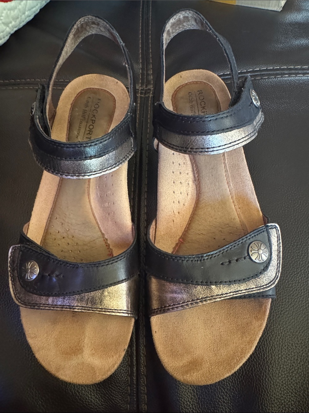 Rockport Leather Wedge Sandals